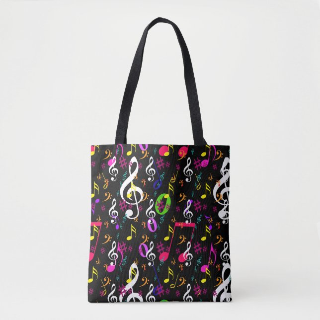 Muster für musikalische Symbole Tasche (Vorderseite)