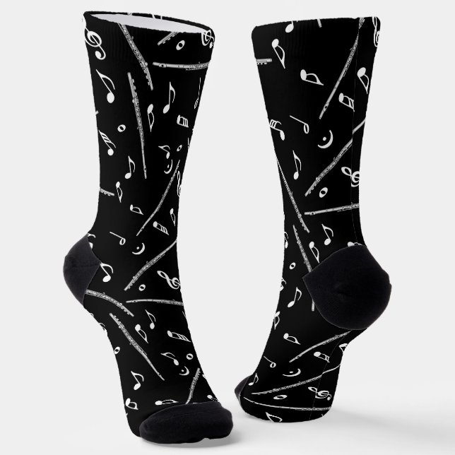 Muster für Musiknoten Socken (Gewinkelt)