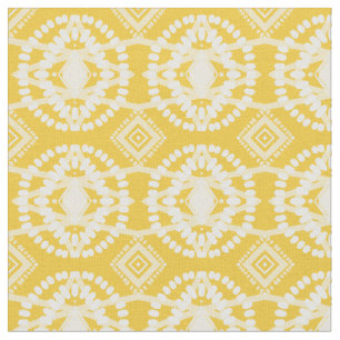 Muster für Mustard und White Flow Geometrie Stoff