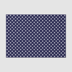 Muster für Navy-Blue-Polka-Punkte Seidenpapier