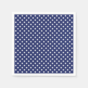 Muster für Navy-Blue-Polka-Punkte Serviette