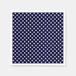 Muster für Navy-Blue-Polka-Punkte Serviette