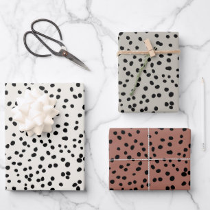 Muster für neutrale Farben Geschenkpapier Set