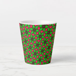 Muster für niedliche Abstrakte Blume Milchtasse