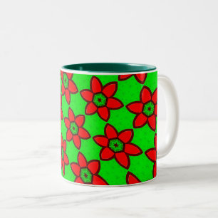 Muster für niedliche Abstrakte Blume Zweifarbige Tasse