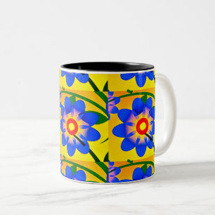 Muster für niedliche Abstrakte Blume Zweifarbige Tasse