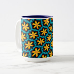 Muster für niedliche Abstrakte Blume Zweifarbige Tasse