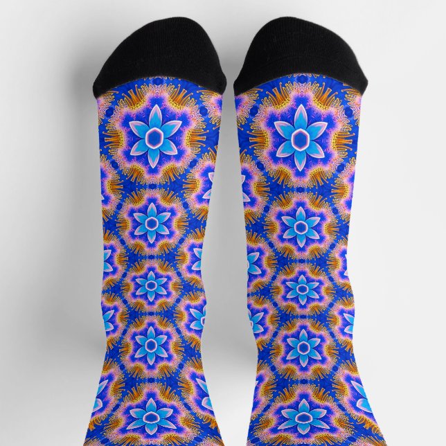 Muster für niedliche Furry-Blume Socken (Oben)