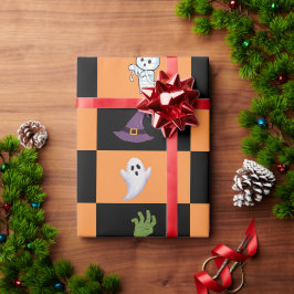 Muster für niedliche Halloween-Zeichen Geschenkpapier