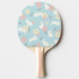 Muster für niedliche Kaninchen-Blume Tischtennis Schläger