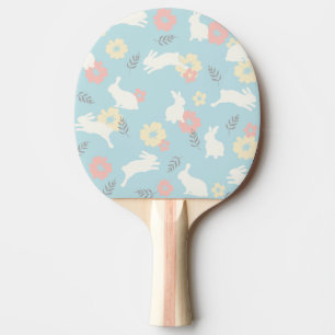 Muster für niedliche Kaninchen-Blume Tischtennis Schläger