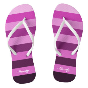 Muster für niedliche Lila Streifen Flip Flops