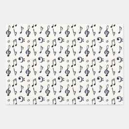 Muster für niedliche Musikereignisse Geschenkpapier Set