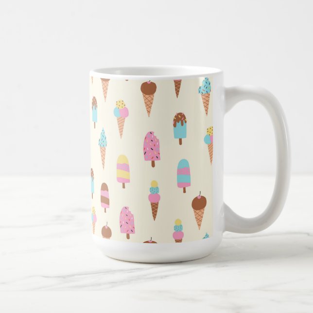 Muster für niedliche Pastelleis-Süßigkeiten Kaffeetasse (Rechts)
