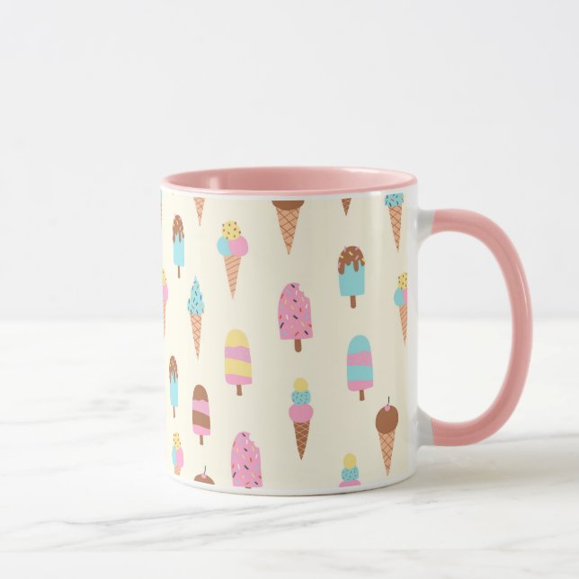 Muster für niedliche Pastelleis-Süßigkeiten Tasse (Rechts)