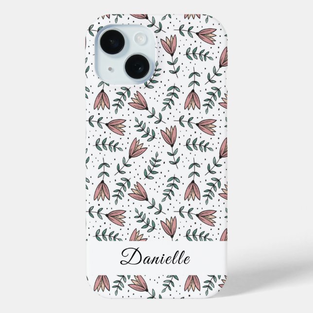 Muster für niedliche rosa Blume Case-Mate iPhone Hülle (Rückseite)