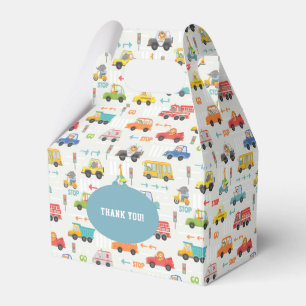Muster für Niedliche Transportfahrzeuge von Jungen Geschenkschachtel