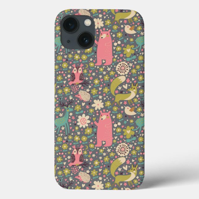 Muster für niedliche Waldtiere Case-Mate iPhone Hülle (Rückseite)