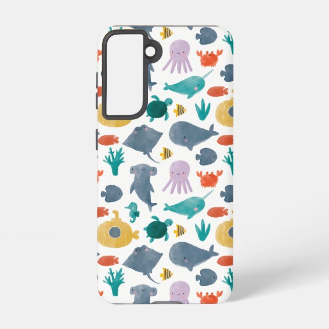 Muster für niedliche Wasserfarben Samsung Galaxy Hülle (Rückseite)