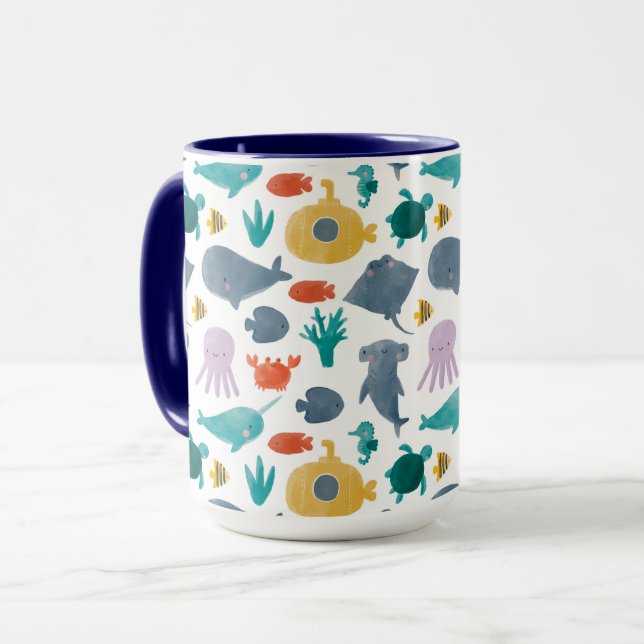 Muster für niedliche Wasserfarben Tasse (Vorderseite Links)