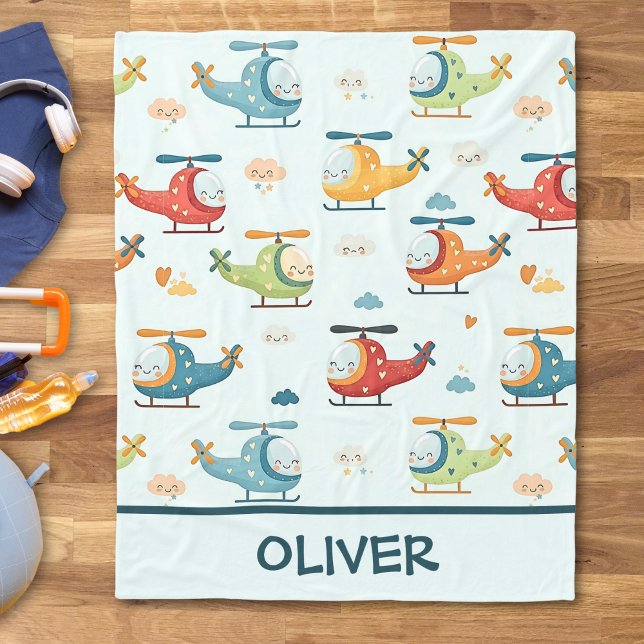 Muster für niedliche Whimsikhubschrauber Fleecedecke (Von Creator hochgeladen)