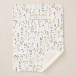 Muster für niedliche Wildblume Sherpadecke