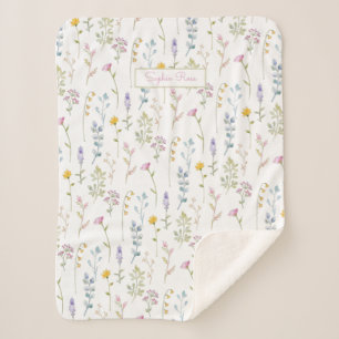 Muster für niedliche Wildblume Sherpadecke