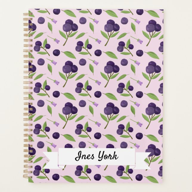 Muster für Obstkörbe - Blaubeeren Planer (Vorderseite)