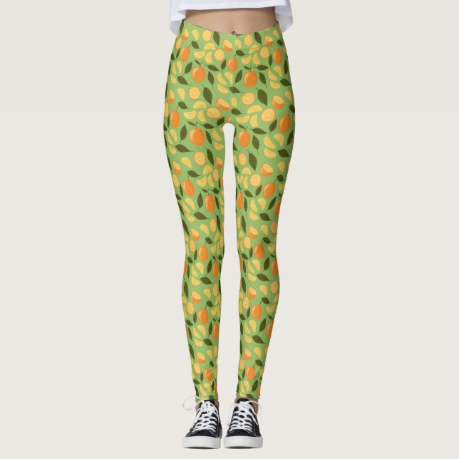 Muster für Obstkörbe - Orangen Leggings (Vorderseite)