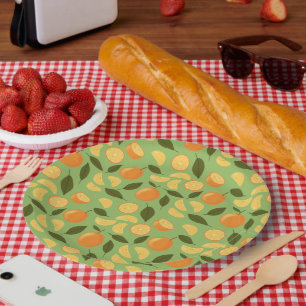 Muster für Obstkörbe - Orangen Pappteller