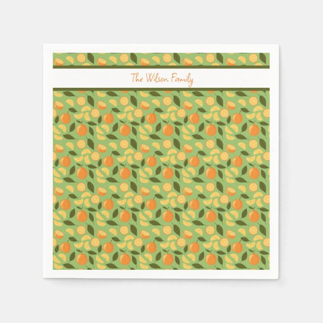 Muster für Obstkörbe - Orangen Serviette (Vorderseite)