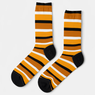 Muster für orange braune Streifen Socken