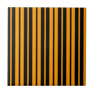 Muster für orange schwarze vertikale Streifen Fliese