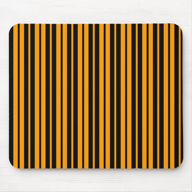 Muster für orange schwarze vertikale Streifen Mousepad (Vorne)