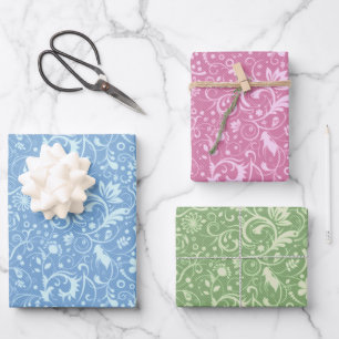 Muster für paisley Damask-Muster Geschenkpapier Set