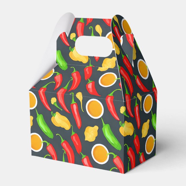 Muster für Paprikaschoten für Hot Chili Geschenkschachtel (Vorderseite)