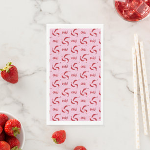 Muster für Paprikaschoten mit rotem Chili Serviette