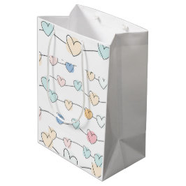 Muster für Pastel Heart Strings | Niedlich Minimal Mittlere Geschenktüte