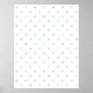 Muster für Pastell-Dreiecke Poster