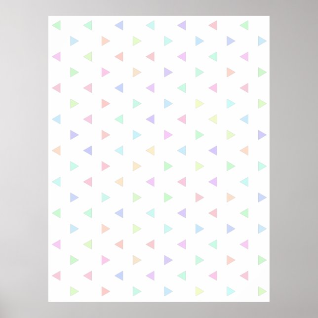 Muster für Pastell-Dreiecke Poster (Vorne)