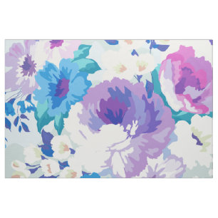 Muster für pastellfarbene Lila und blaue Aquarellf Stoff