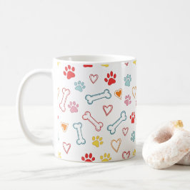 Muster für Paws und Herz Kaffeetasse