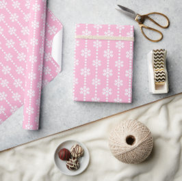 Muster für Pink-Baby-Winterschneeflocken Geschenkpapier