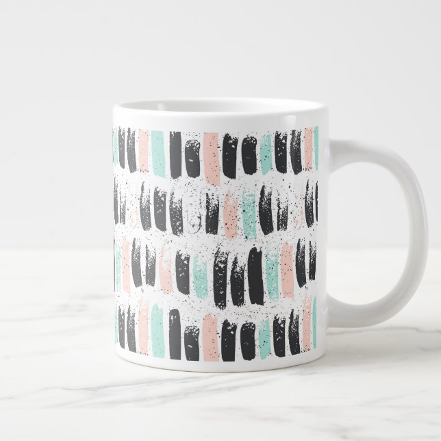 Muster für Pinsel und Tintenstrahl Jumbo-Tasse (Rechts)