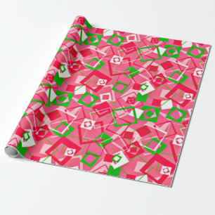 Muster für Re-Re-Quadrate Geschenkpapier