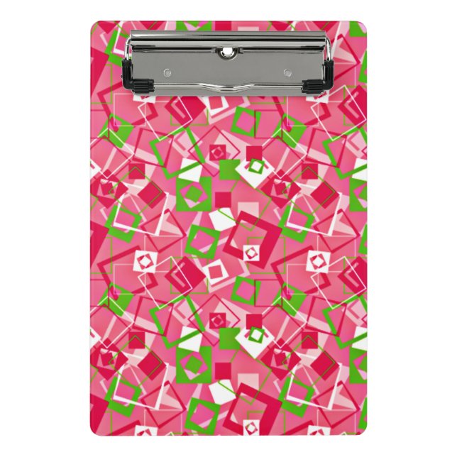 Muster für Re-Re-Quadrate Mini Klemmbrett (Vorderseite)