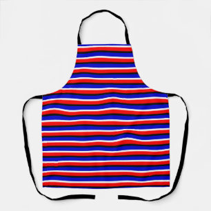 Muster für Red Blue Stripes Schürze