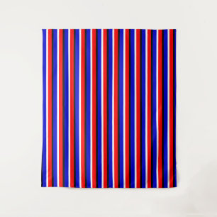Muster für Red Blue Stripes Wandteppich
