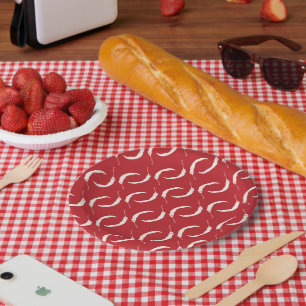Muster für Red Chili Paprikaschoten Pappteller