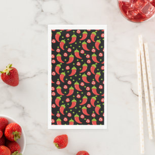 Muster für Red Chili Paprikaschoten Serviette